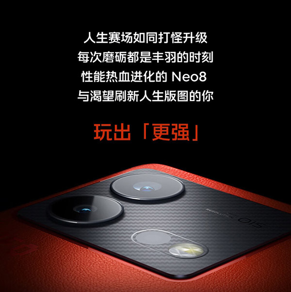 vivo iQOO Neo8 12GB+256GB 夜岩 第一代骁龙8+ 自研芯片V1+ 120W超快闪充 144Hz高刷 5G游戏电竞性能手机