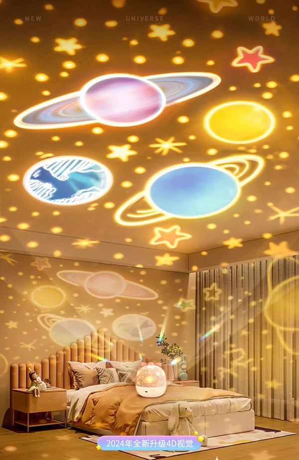 酷火星空投影灯新年礼物女儿童玩具女孩生日礼物7-14岁女童投影仪小孩