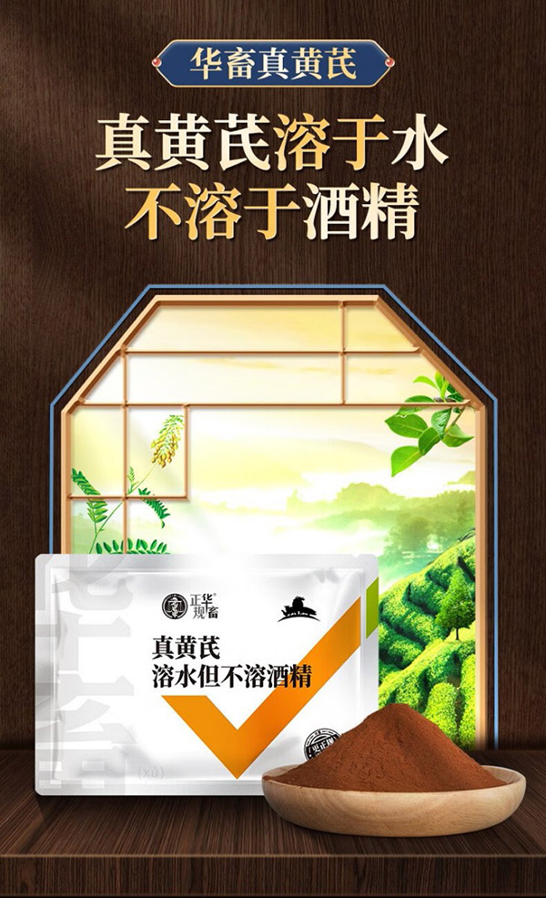 华畜兽用黄芪多糖粉多维兽用维生素猪鸡鸭用抗病毒黄氏多糖粉 20袋【低至5.9/袋】真黄芪200g