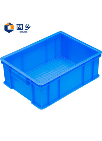 固乡加厚塑料物流周转箱 零件箱 物料箱 分类工具箱 储物收纳箱 搬家整理箱 蓝色QL-ZZX-A4箱410*305*147mm