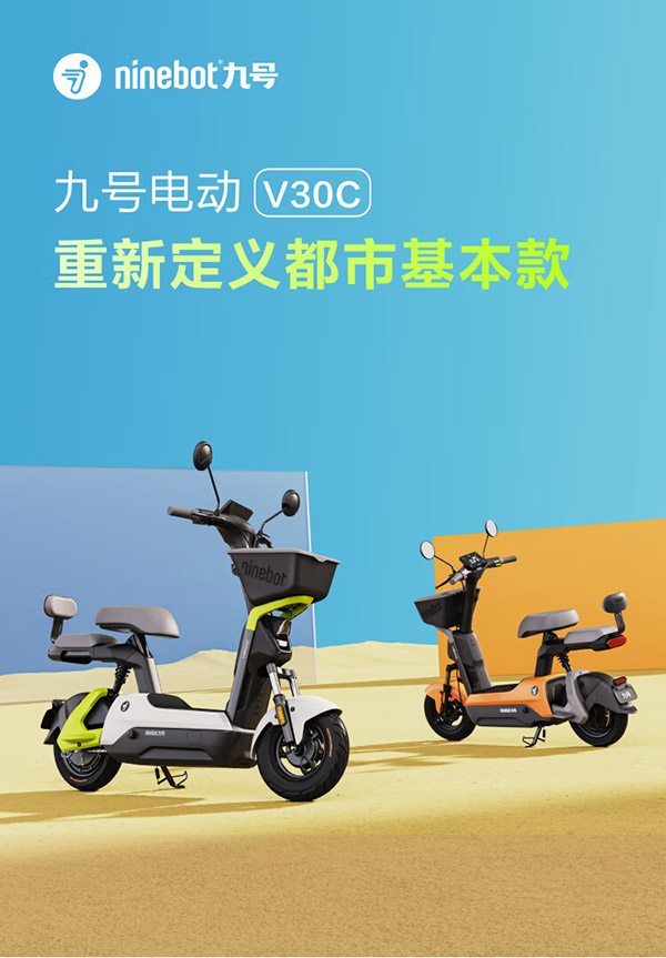 九号（Ninebot）电动自行车V30C智能电动车新国标电动车