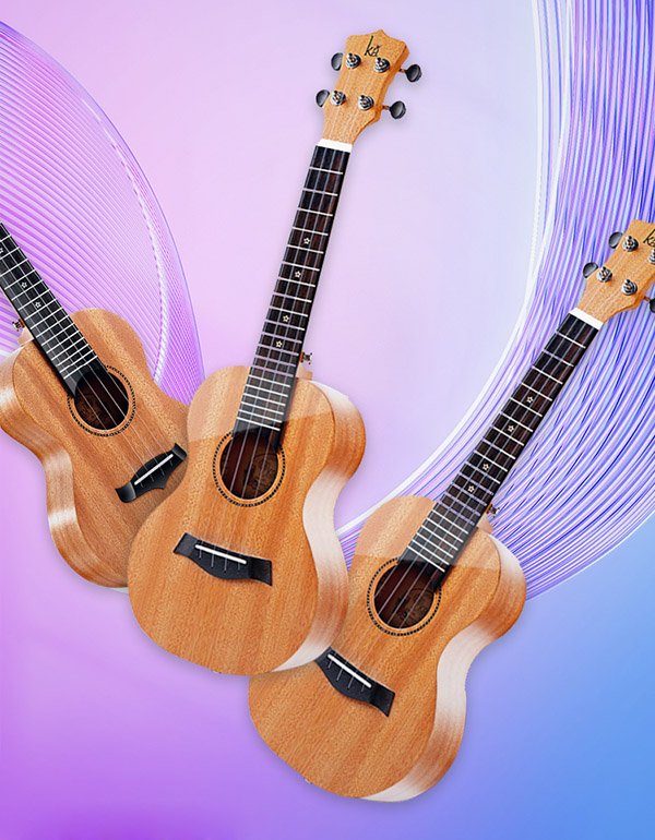 kakaKUC-25D尤克里里乌克丽丽ukulele单板桃花心木小吉他23英寸