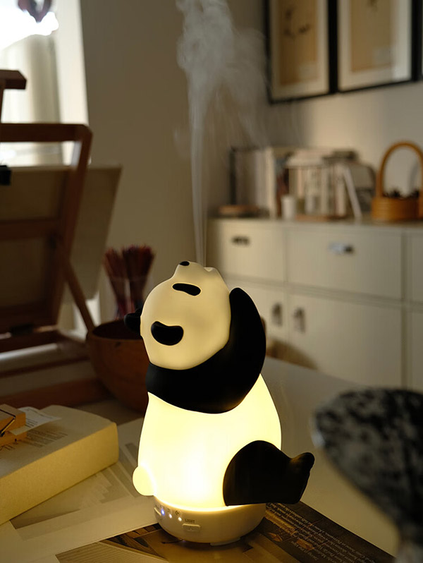 野兽派（THE BEAST）熊猫噗噗香薰机礼盒香薰加湿器夜灯三合一卧室增香机新年礼物