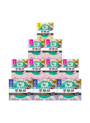 乐而雅（laurier）零触感特薄日夜舒心组合10包装76片(17cm16p+25cm48p+35cm12p)