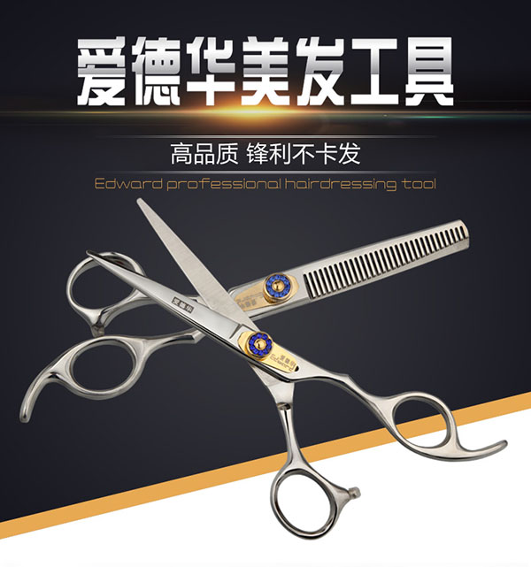爱德华（EDWARD）专业理发剪刀美发剪刘海剪平剪牙剪发廊家庭专业打薄剪工具套装 高螺丝平剪牙剪套装